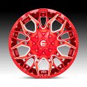 Fuel Twitch D771 Candy Red Milled Custom Truck Wheels 4